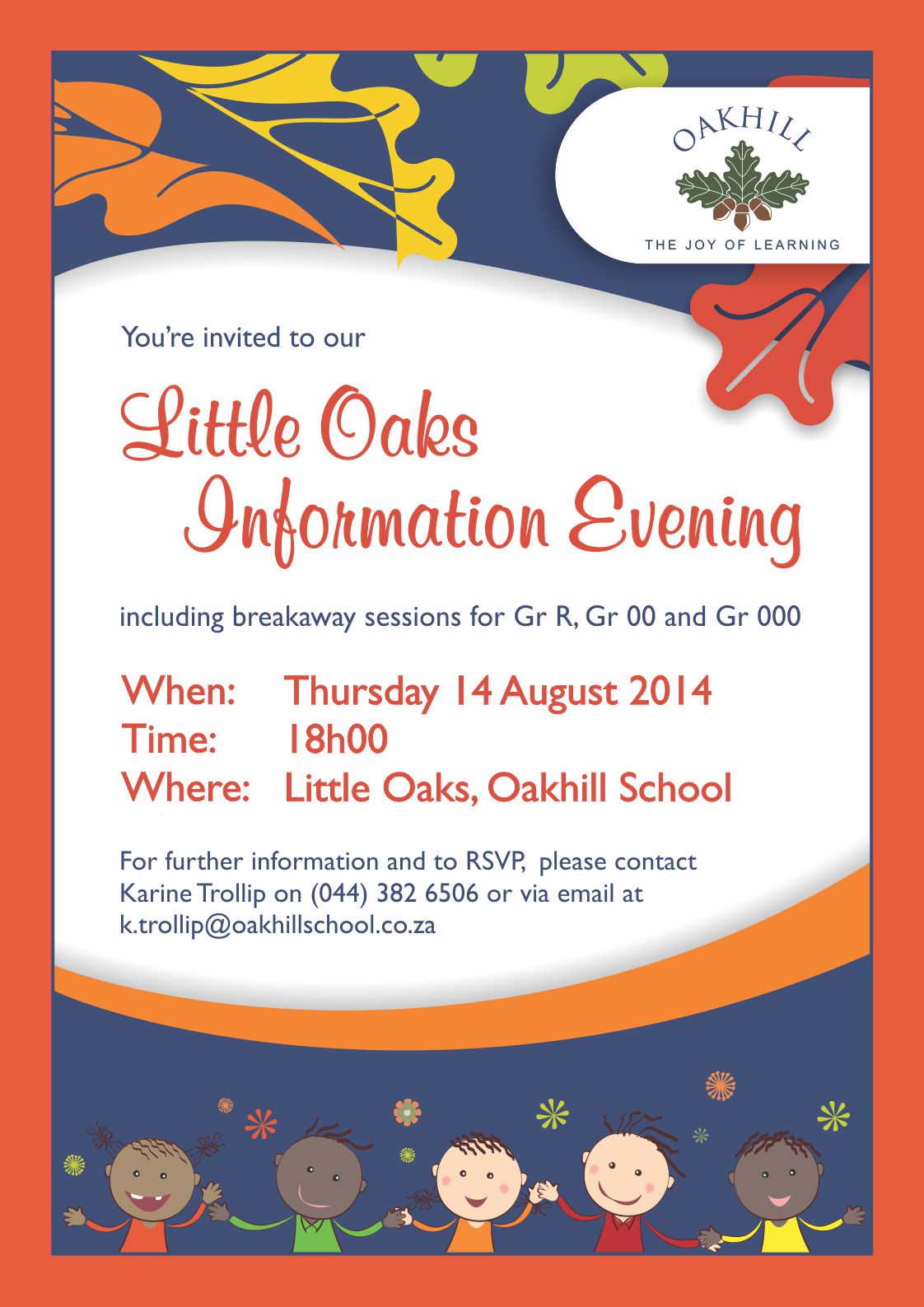 Little Oaks Info Evening  Poster