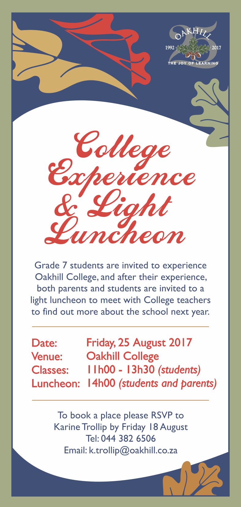 College Experience & Luncheon 2017
