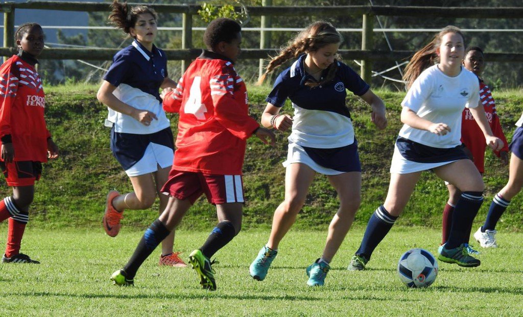 Oakhill Girls Soccer Team vs Percy Mdala (Kara Vermeulen eye on the ball) (Copy)