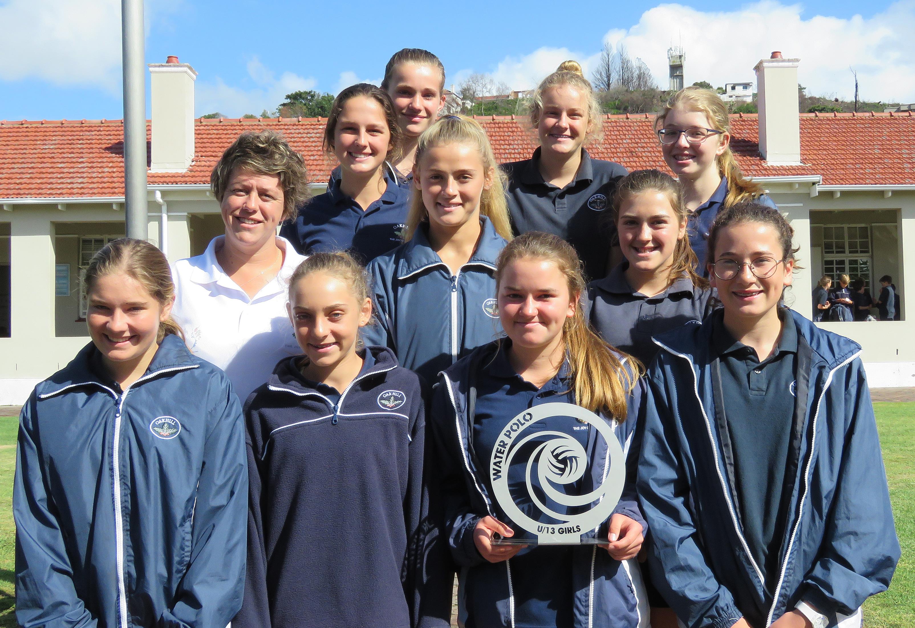 Oakhill U13A girls team win the SWD Water Polo League trophy